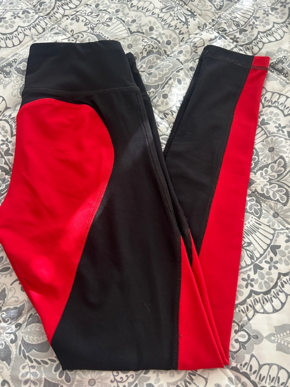 Black and Red Athletic Leggings